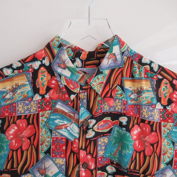 NEW REYN SPOONER HAWAIIAN SHIRT LIMITED EDITION Size L BUTTON UP SHIRT MULTICOLO - Picture 2 of 9